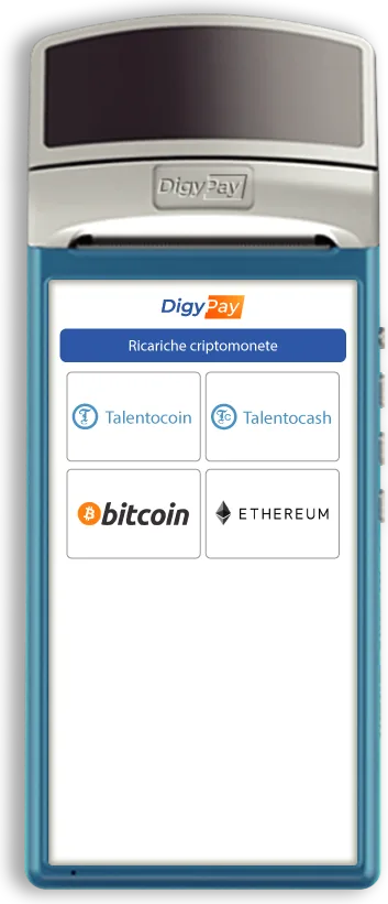 Schermata DIGYPOS: Criptomonete