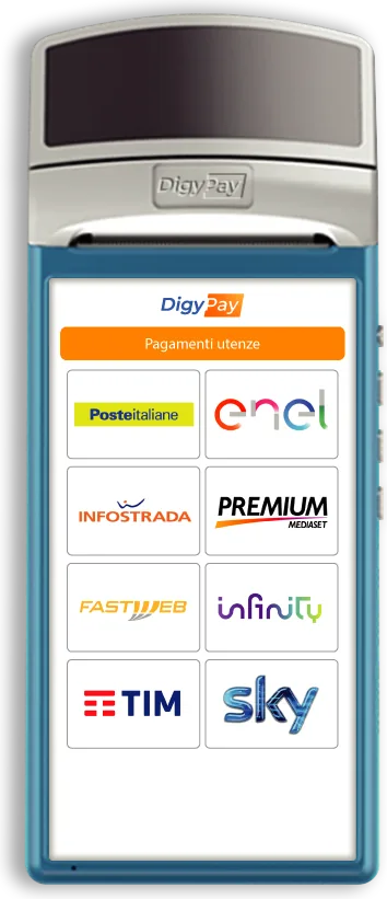 Schermata DIGYPOS: Pagamenti utenze
